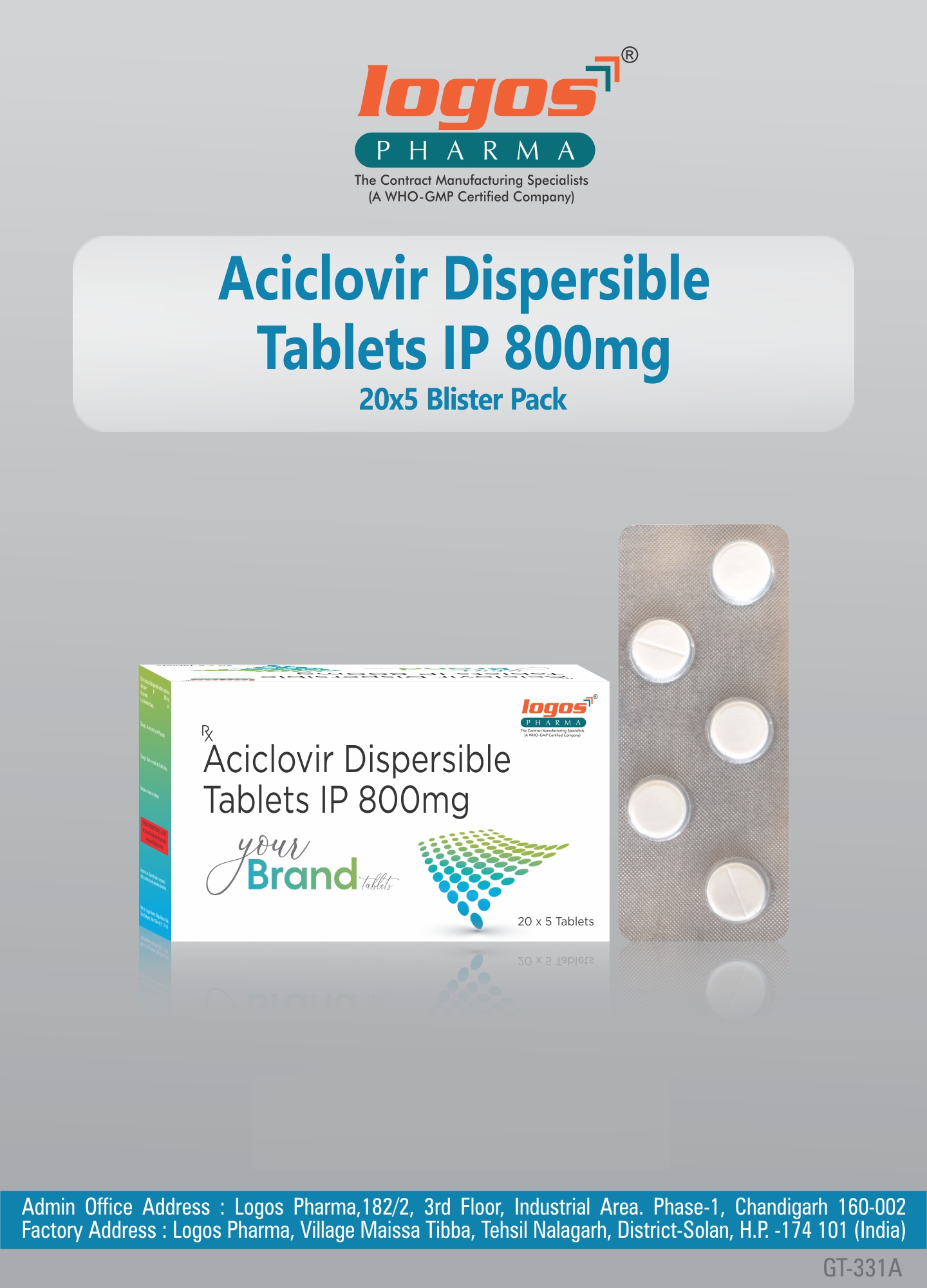 Aciclovir 400/800 mg(DT) Logos Pharma