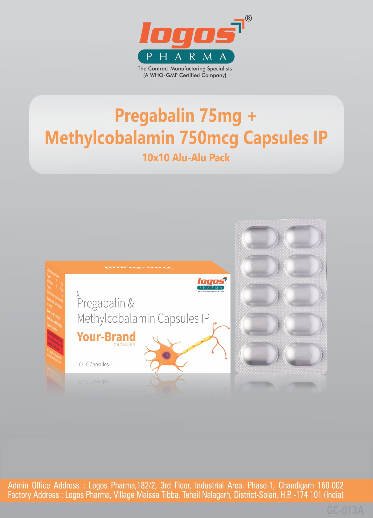 Pregabalin 75 mg + Methylcobalamin 750 mcg Capsule – Logos Pharma